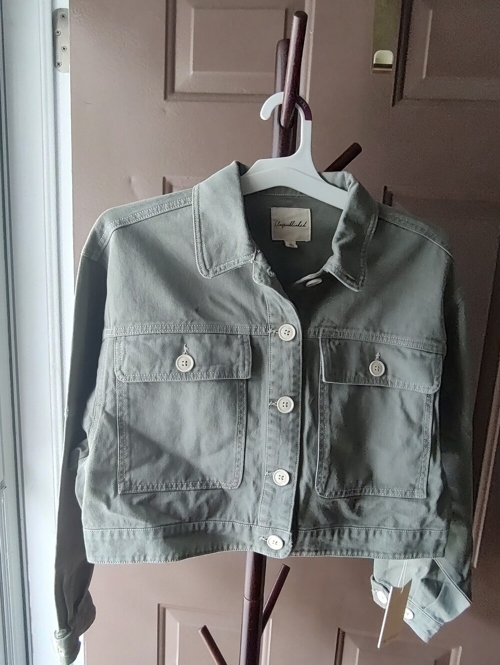 Unpublished light green denim jacket Size S #denim #jacket